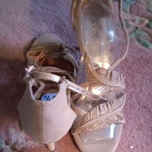 Elegant Tan Strappy Women's Heels